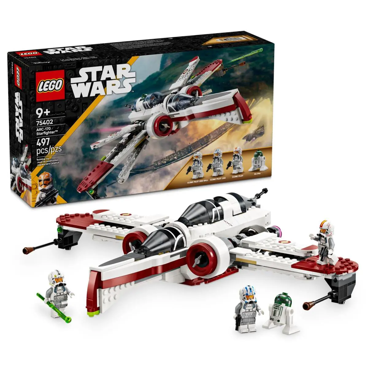 Lego Star Wars: Revenge of The Sith ARC-170 Starfighter Spaceship Building Toy