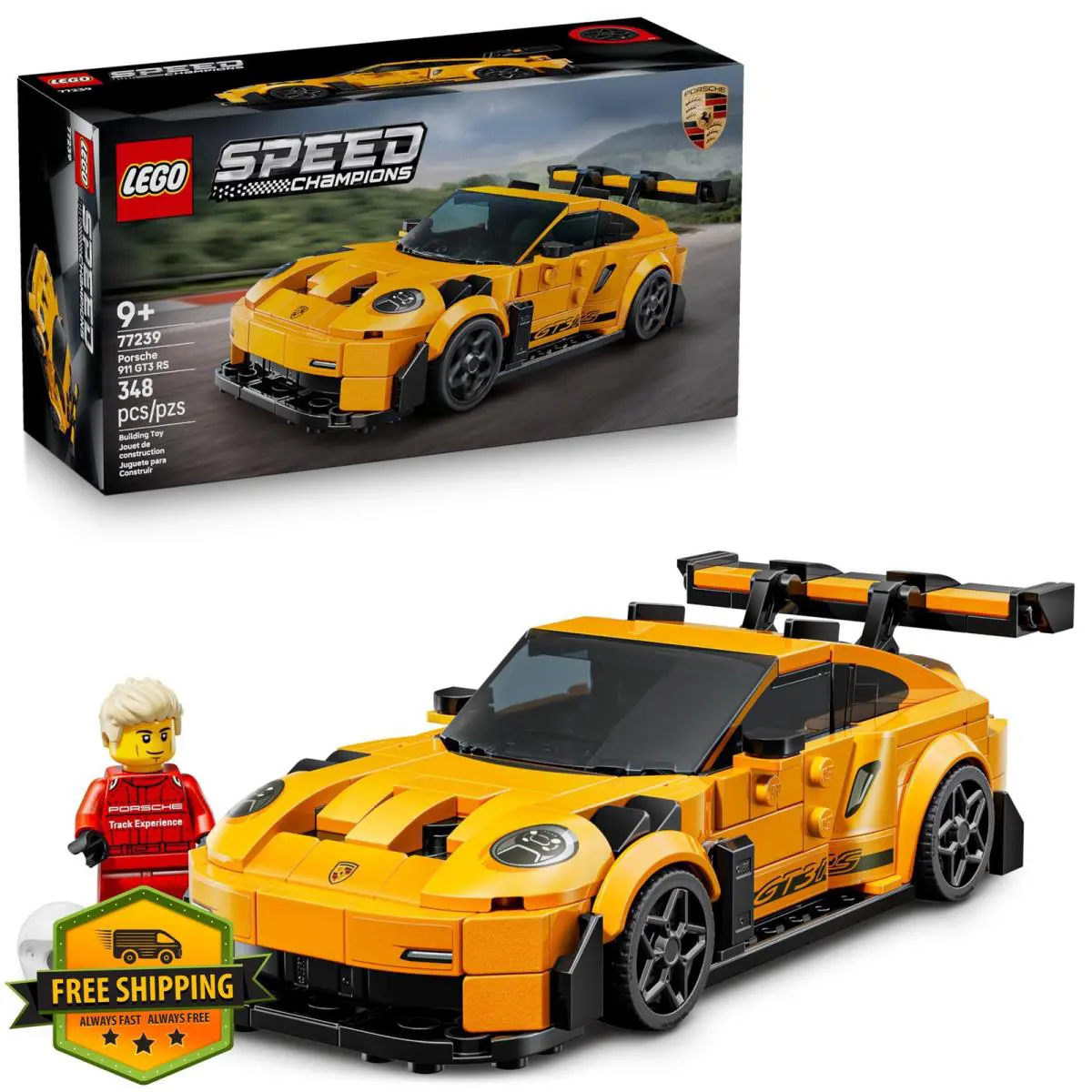 Lego Speed Champions Porsche 911 GT3 RS Super Car Model 9+ 77239