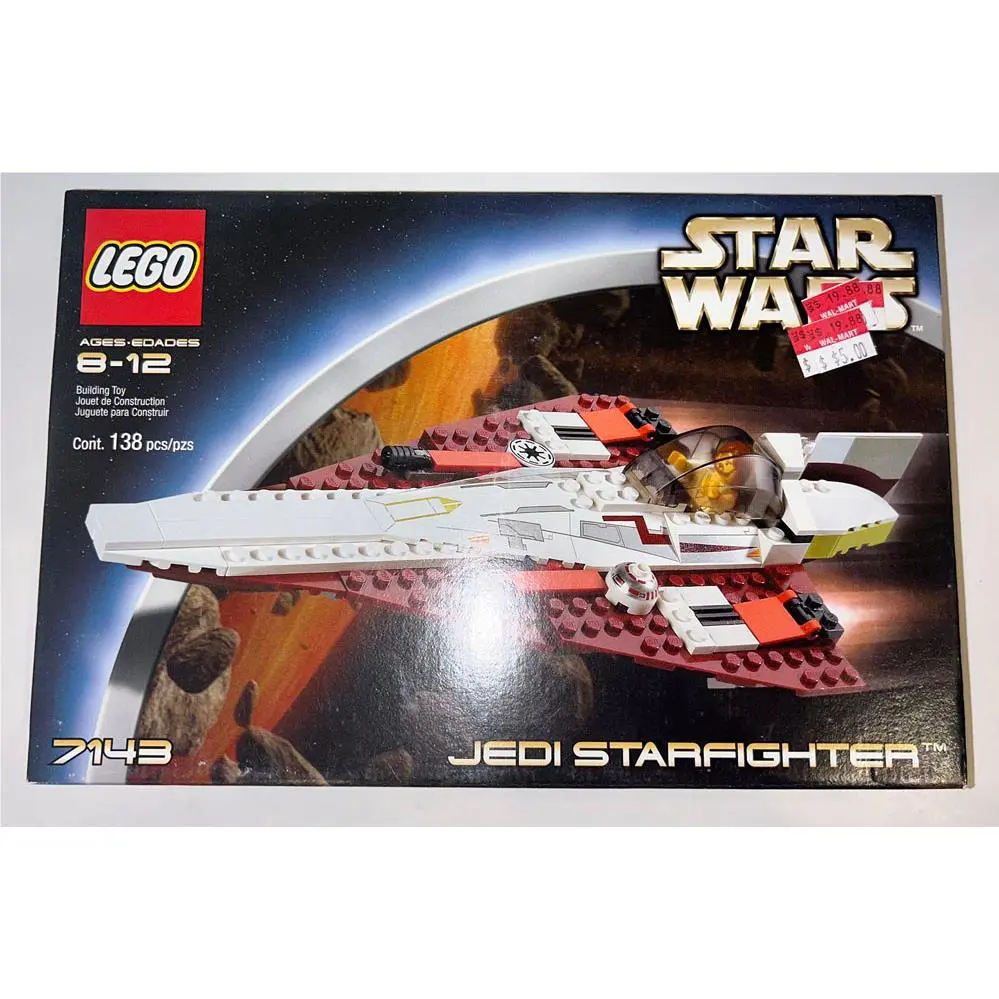 2002 Lego Star Wars Jedi Starfighter 7143 Vintage Retired Set
