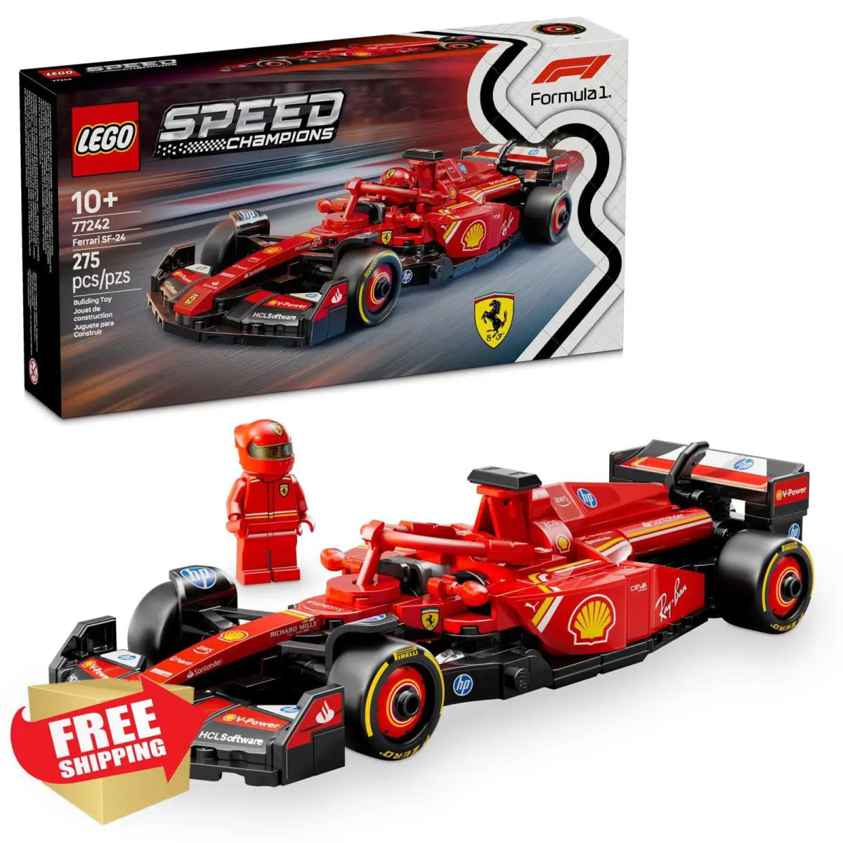 Lego Speed Champions Ferrari SF-24 F1 Race Car 77242