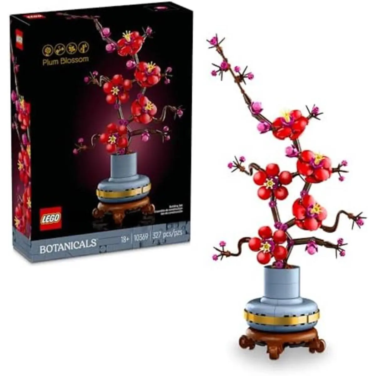 Lego Icons Orchid Artificial Plant Building Set with Flowers Home Décor Gift f