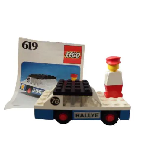 Lego 619 Rally Car - Vintage Legoland Vehicle 1977