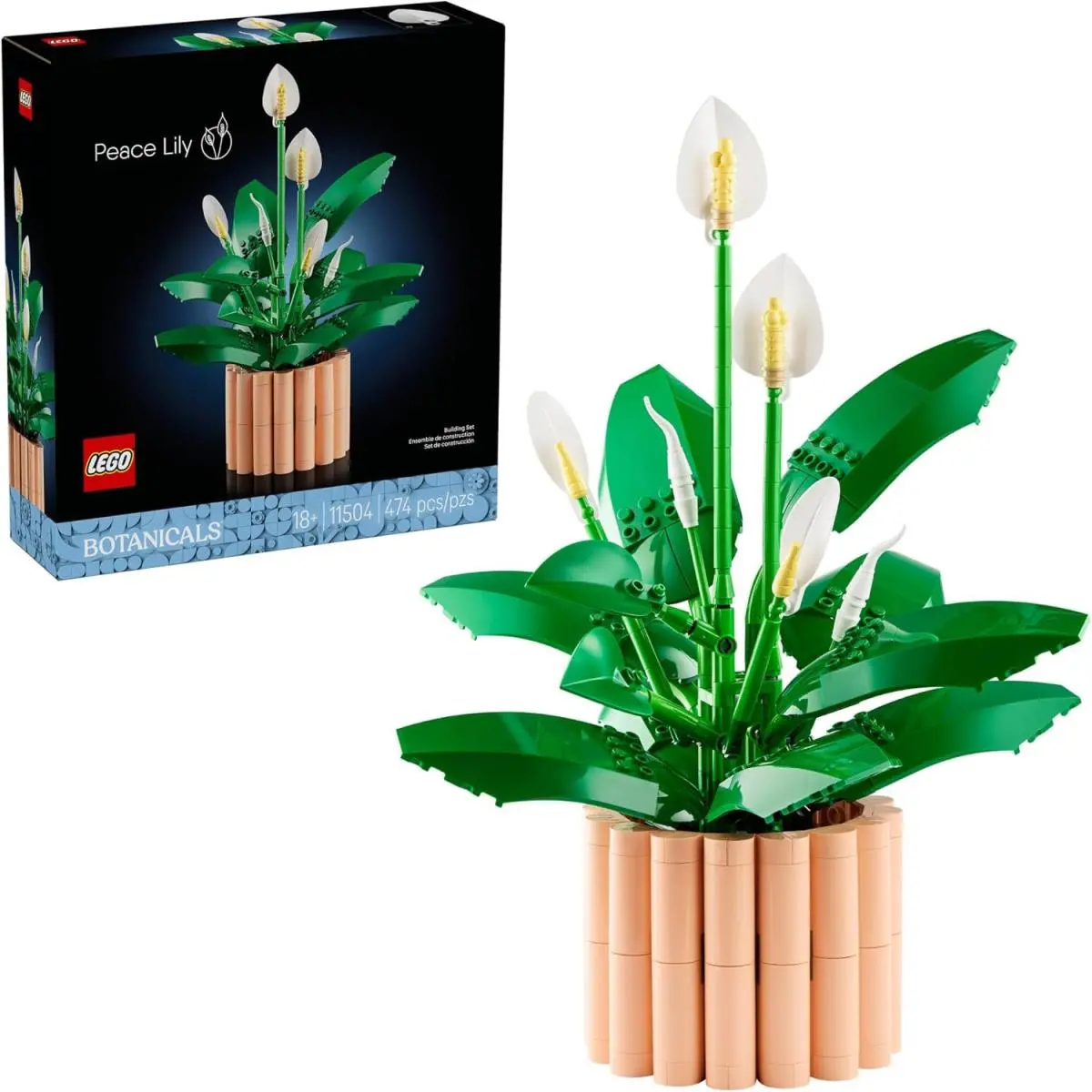 Lego Botanicals Peace Lily Flower Building Set For Adults - Gifts For Mothers Da