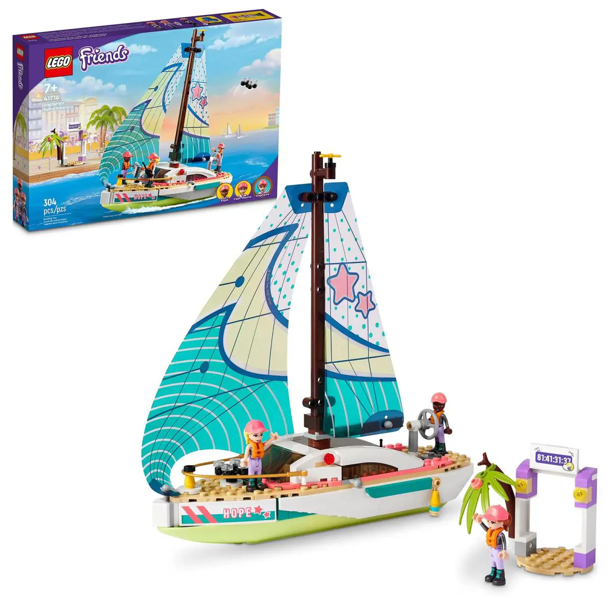 Lego Friends Stephanie`s Sailing Adventure Toy Boat Set 41716 Sailboat Building