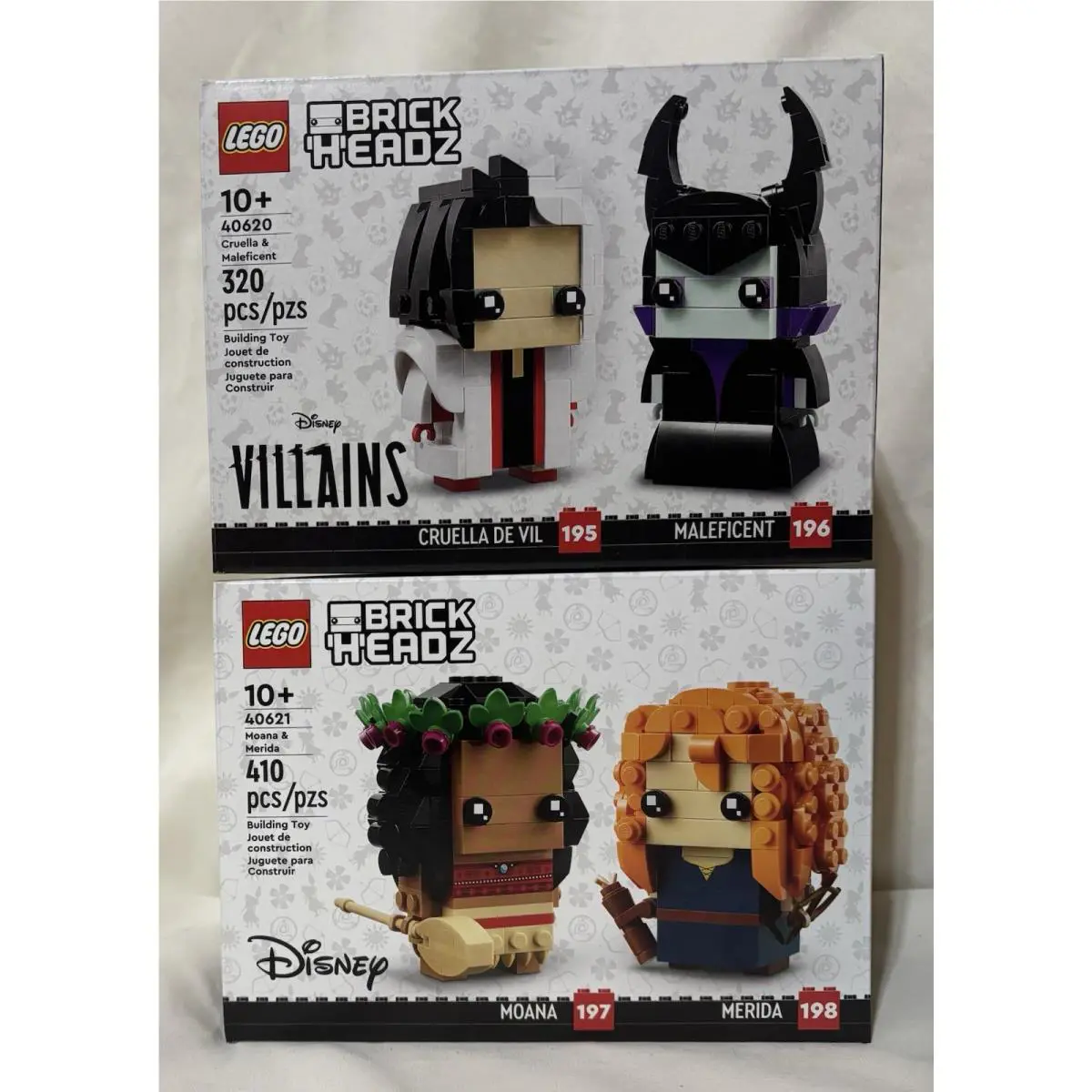 Lego Brickheadz Disney 40620 Cruella Maleficent 40621 Moana Merida