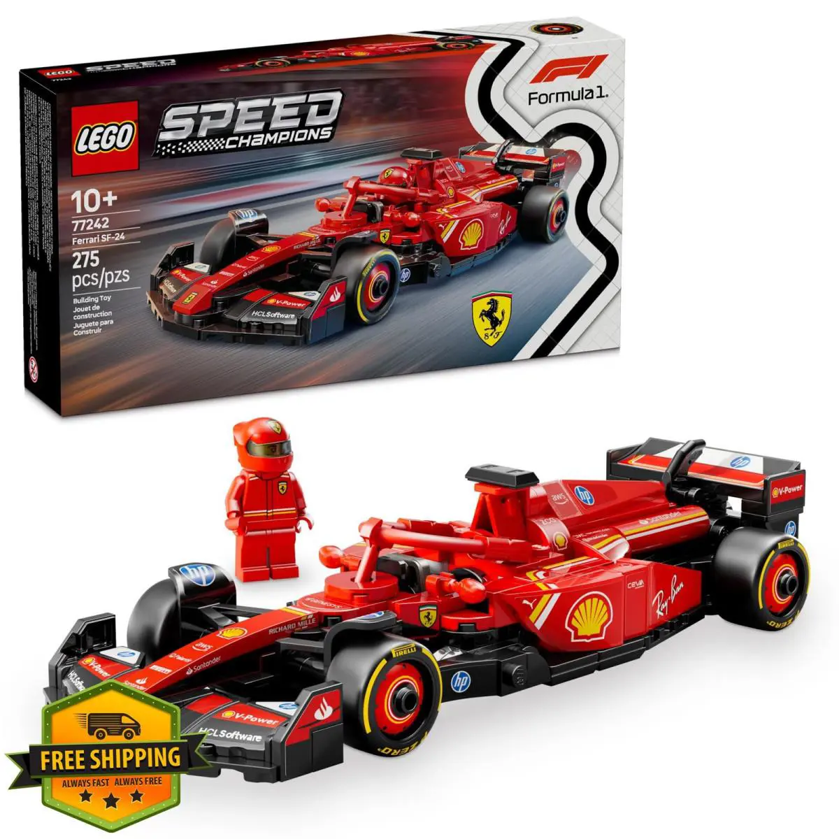 Lego Speed Champions Ferrari F1 Race Car Model 77242