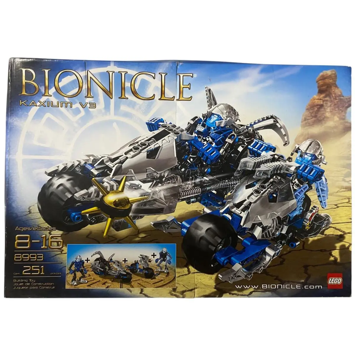 Lego 8993 Bionicle Kaxium V3 2009 Set w Creasing to Display Box