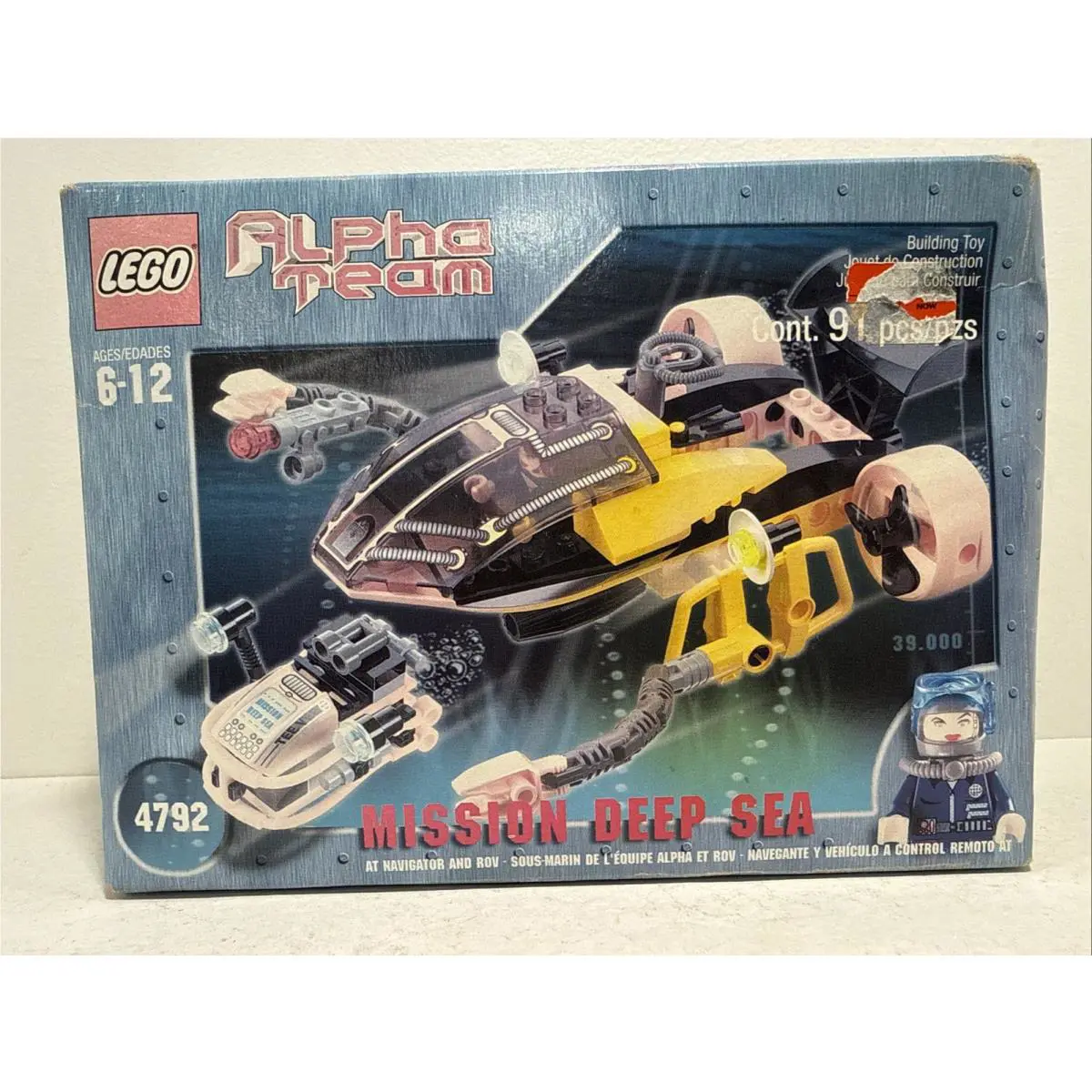 Vintage 2002 Lego 4792 Alpha Team AT Navigator and Rov Mission Deep Sea