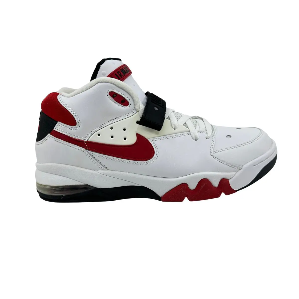 Nike Air Force Max White Univserity Red Black Mens Athletic Sneaker - White, Manufacturer: White Univserity Red Black