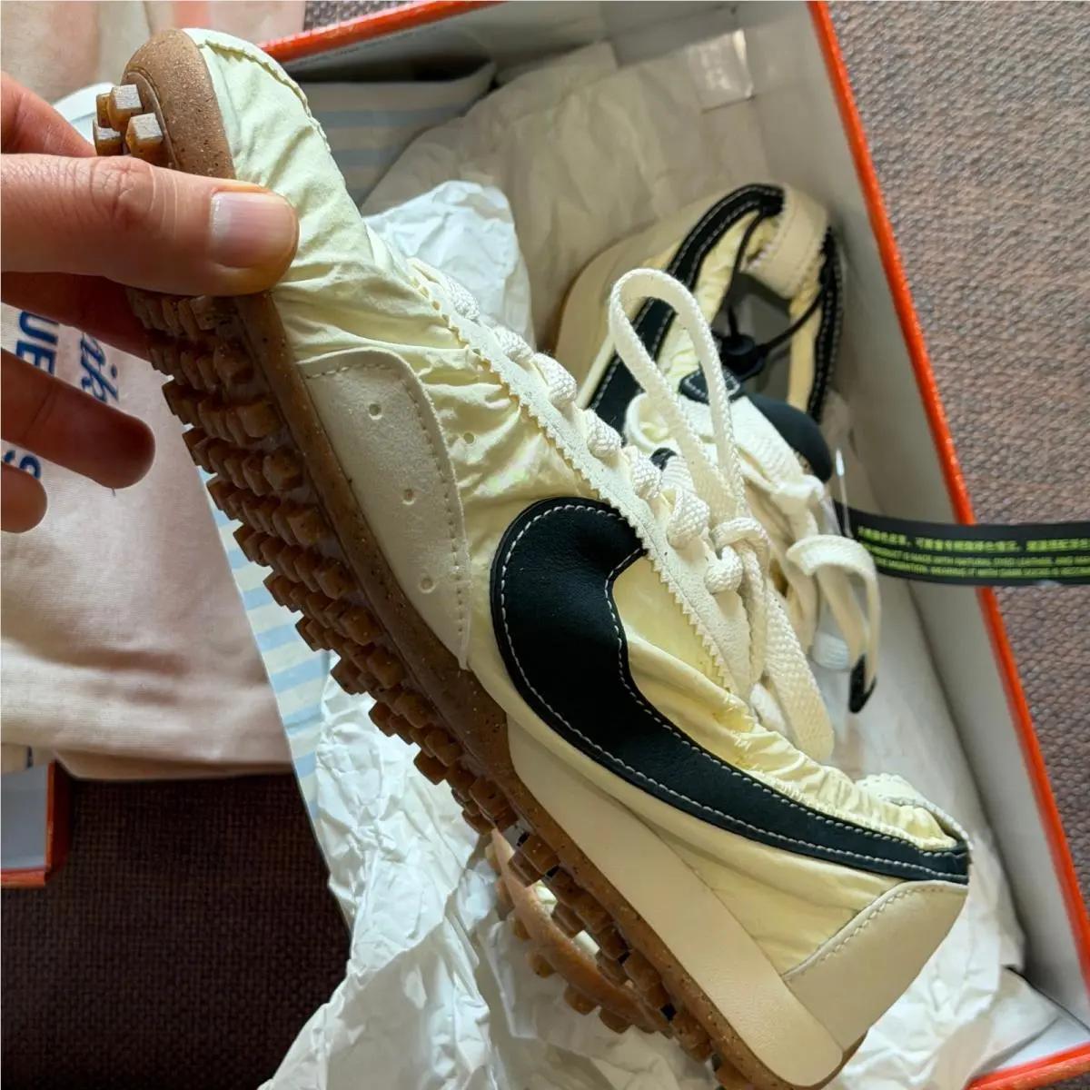 Nike shoes - Nike x Jacquemus Moon Shoe SP - HV8547-700 - Alabaster/Off Noir/Soft Pearl/Hydrogen Blue/Gum Medium Brown/Sto 10