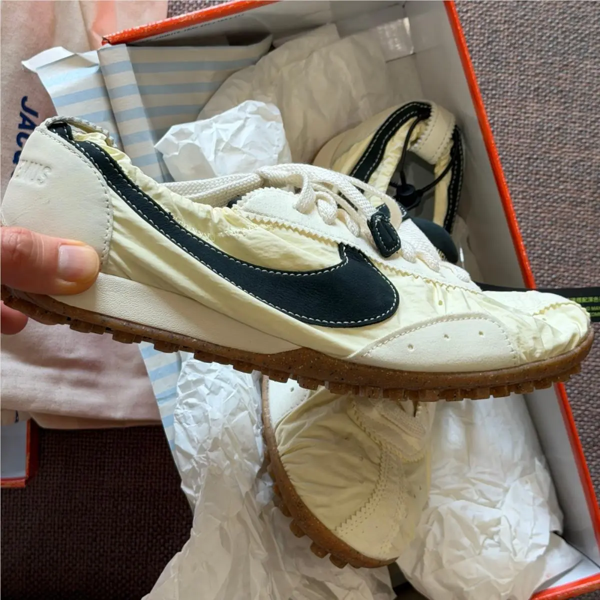 Nike shoes - Nike x Jacquemus Moon Shoe SP - HV8547-700 - Alabaster/Off Noir/Soft Pearl/Hydrogen Blue/Gum Medium Brown/Sto 11