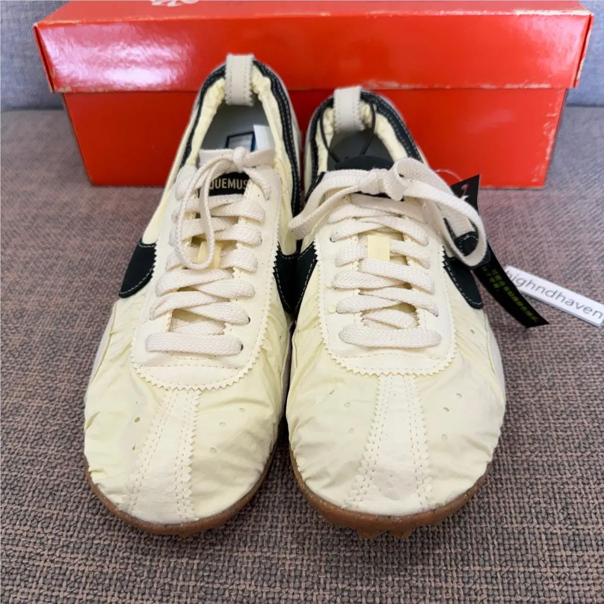 Nike shoes - Nike x Jacquemus Moon Shoe SP - HV8547-700 - Alabaster/Off Noir/Soft Pearl/Hydrogen Blue/Gum Medium Brown/Sto 6