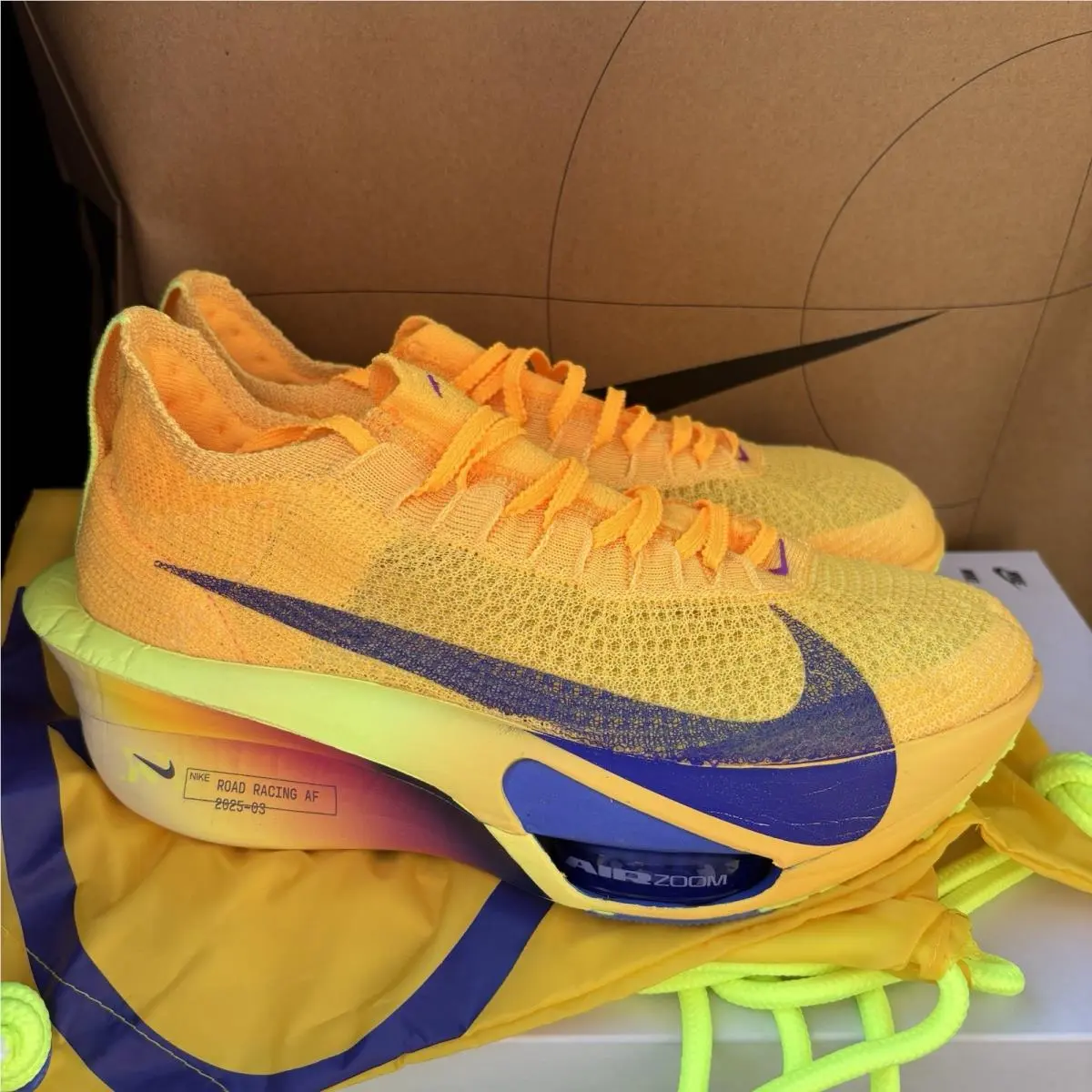 Nike Alphafly Next% 3 Laser Orange Indigo Citron Nby FD8311 800 Men Size 9