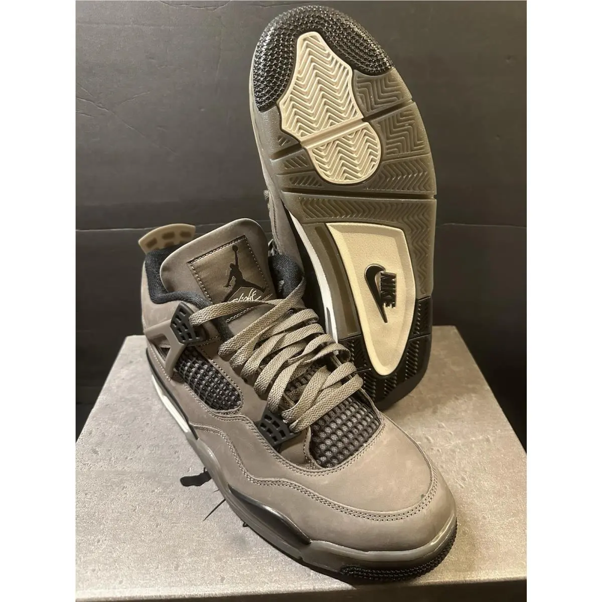 Nike Air Jordan 4 Retro Cave Stone Men`s FV5029-200 with Both OG All