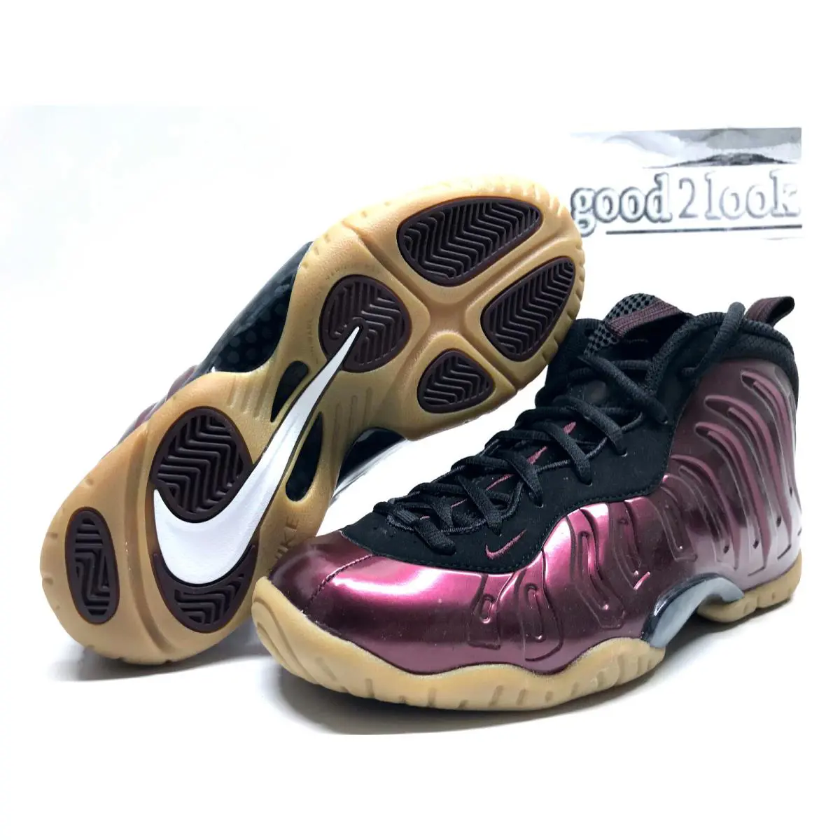 Nike shoes - Nike Little Posite - Little Posite - MAROON (UPC: 888507705983) 0