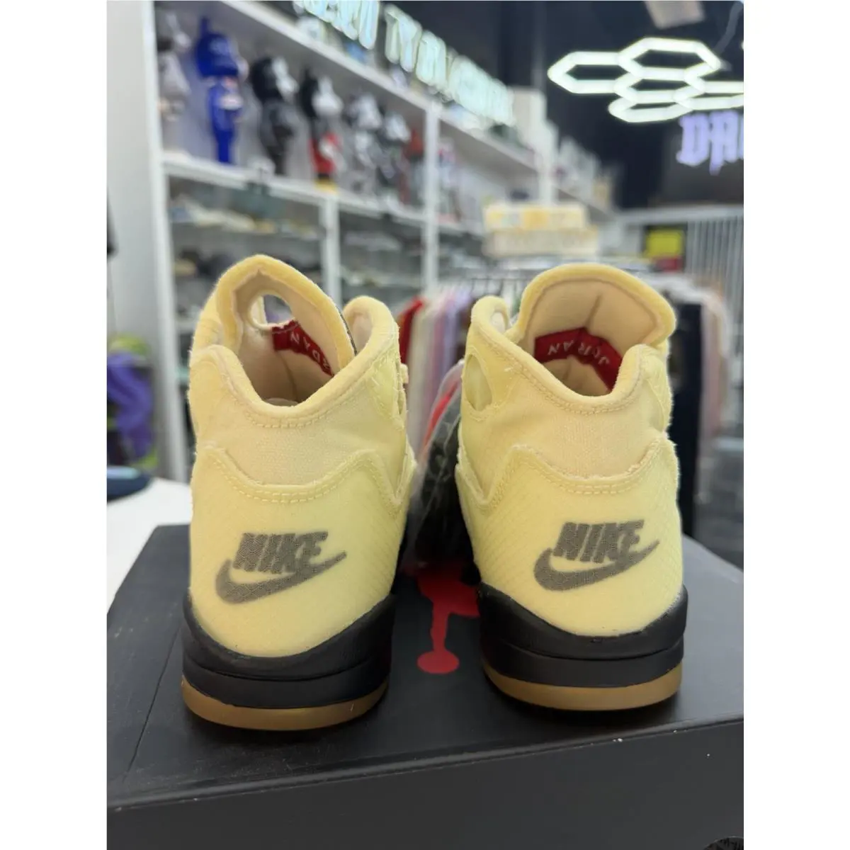 Nike shoes - Air Jordan Off-White x Air Jordan 5 Retro SP PS - CV4827-100 - Sail/Fire Red/Muslin/Black 1