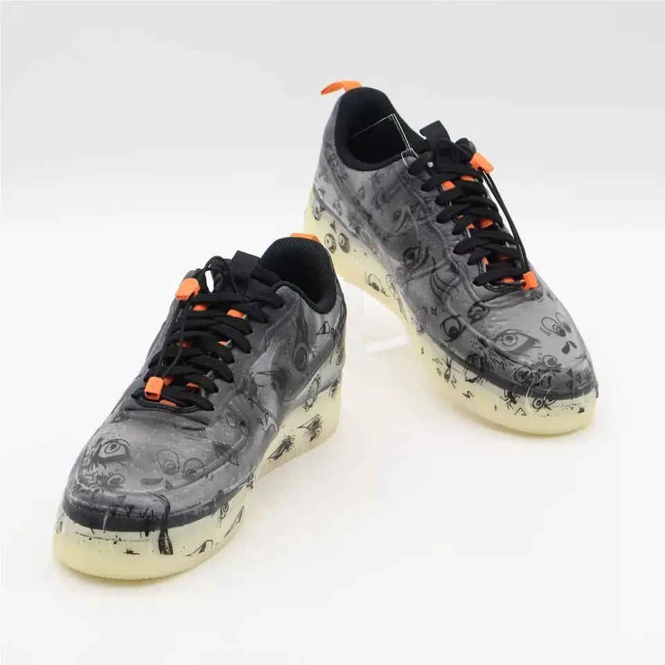 Nike shoes - Nike Air Force 1 - Air Force - DC8904-001 - Black/Starfish White/Orange, Manufacturer: Black/Black/Starfish/White 0