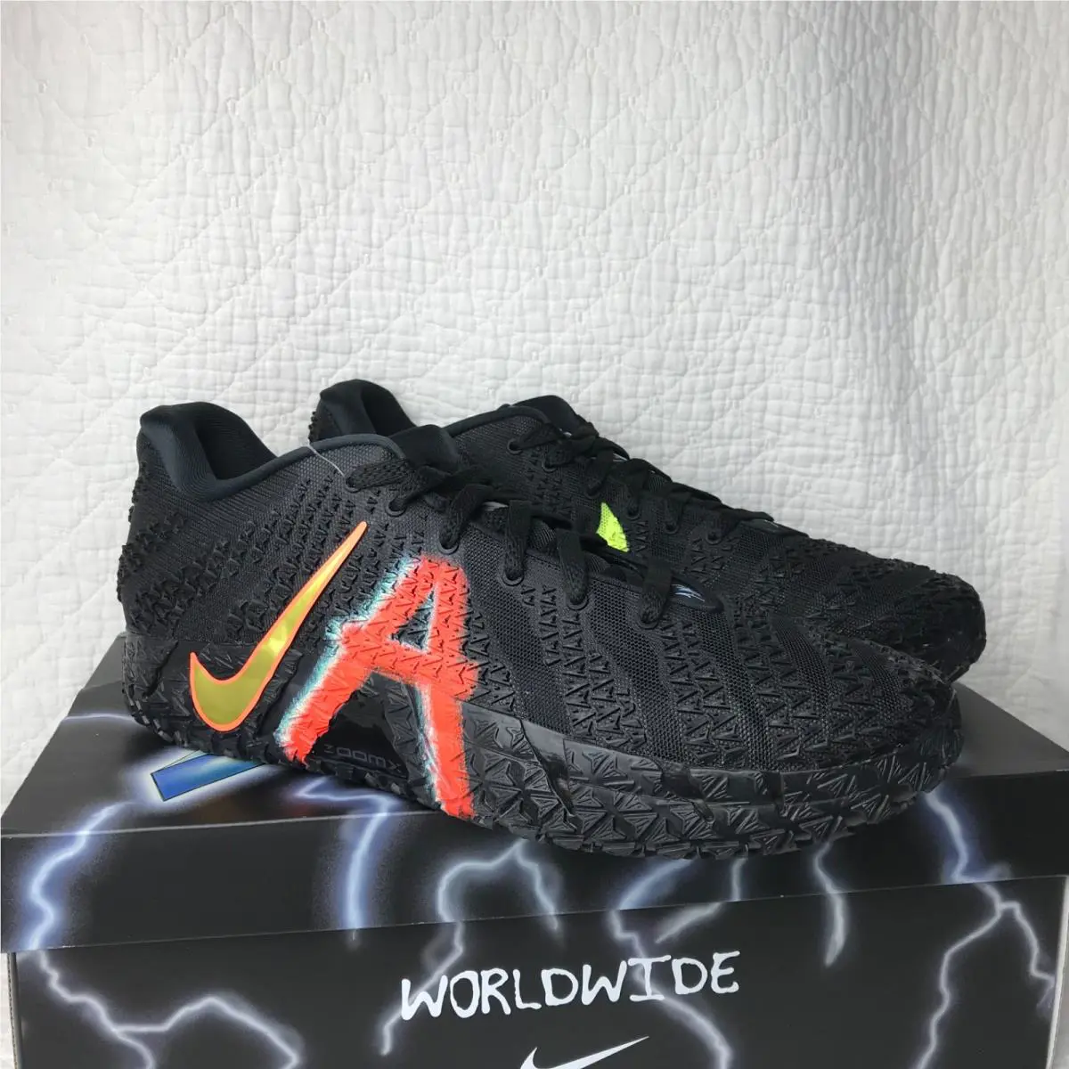 Nike shoes - Nike JA 3 - IM0464-001 - black/Neon Yellow total orange 7
