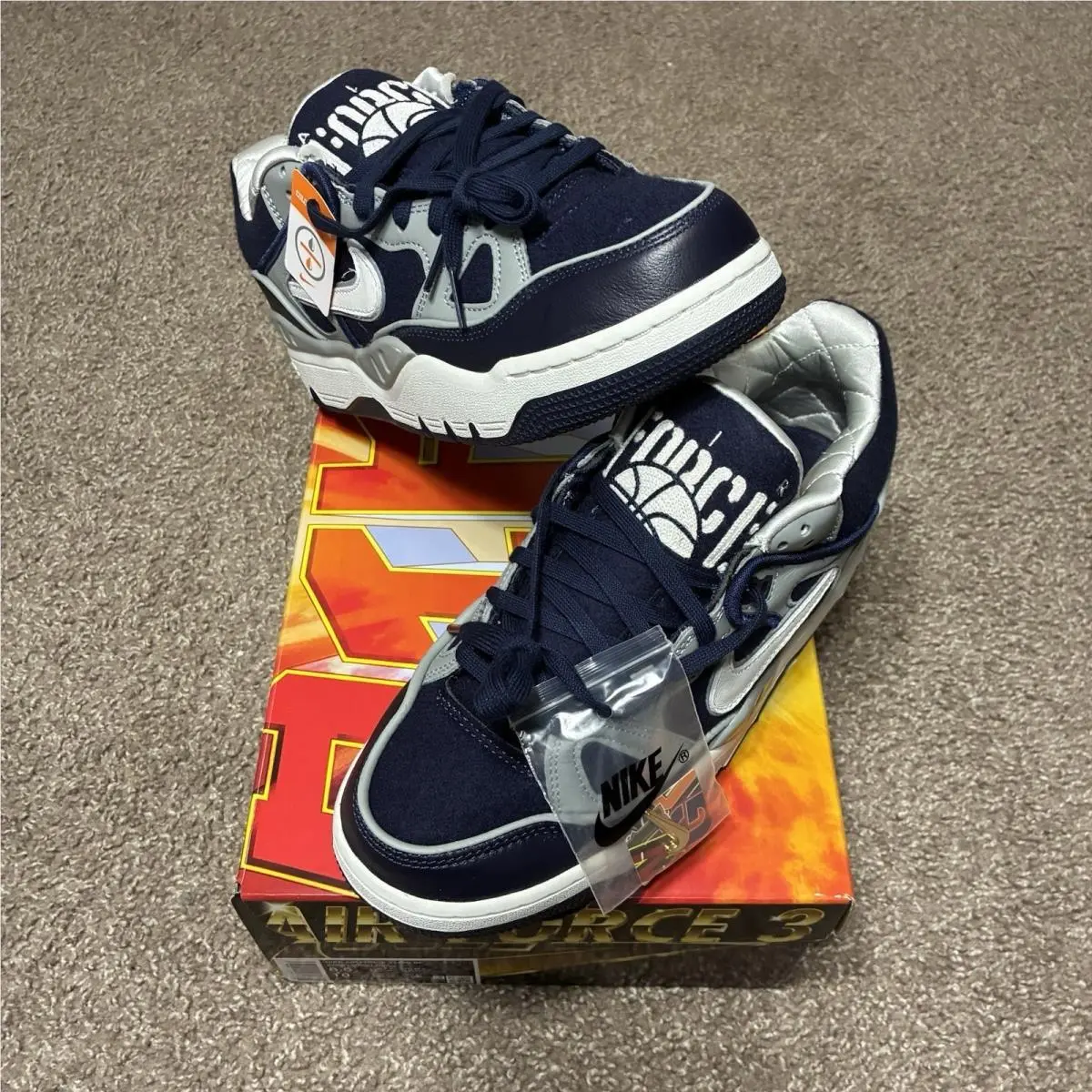 Air Force 3 Low SP Nigo Men 8.5 Midnight Navy College Pack Shoes HV5032-400 by Nike