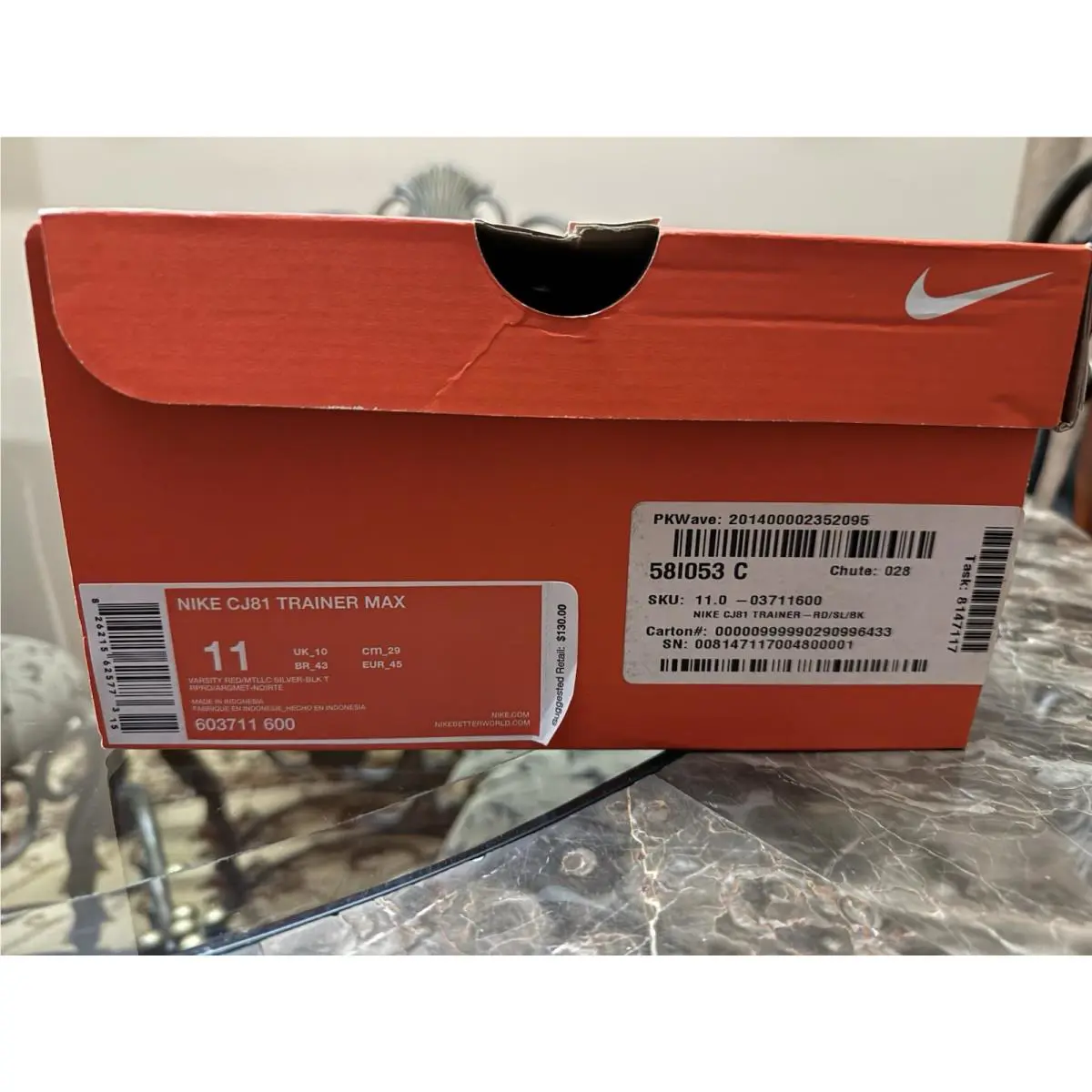 Nike shoes - Nike CJ81 Trainer Max - Trainer Max - 603711 600 - Varsity Red / Mtllc Silver - Blk T 5