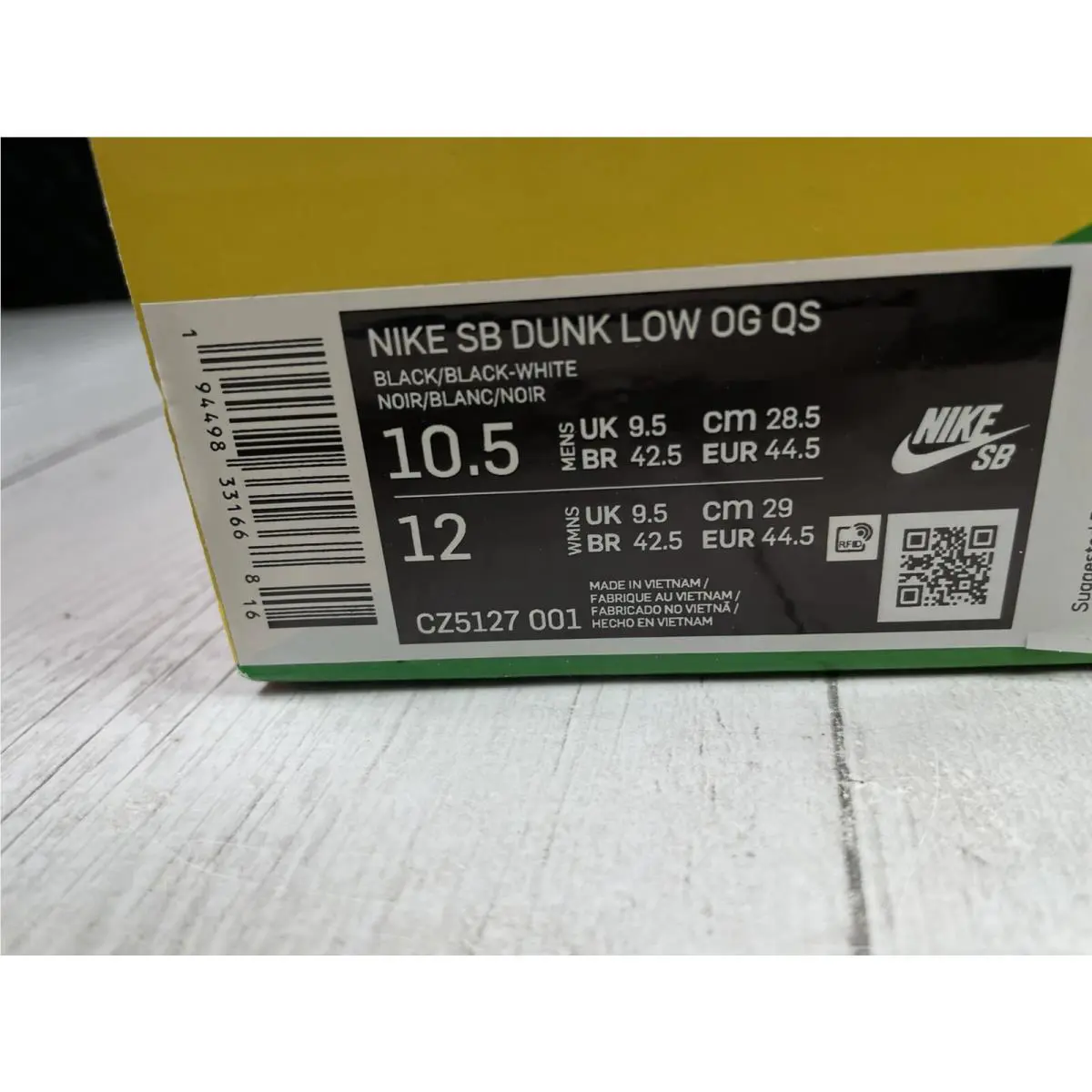 Nike shoes - Nike Dunk SB - Dunk - CZ5127-001 - Black (UPC: 0194498331668) 10