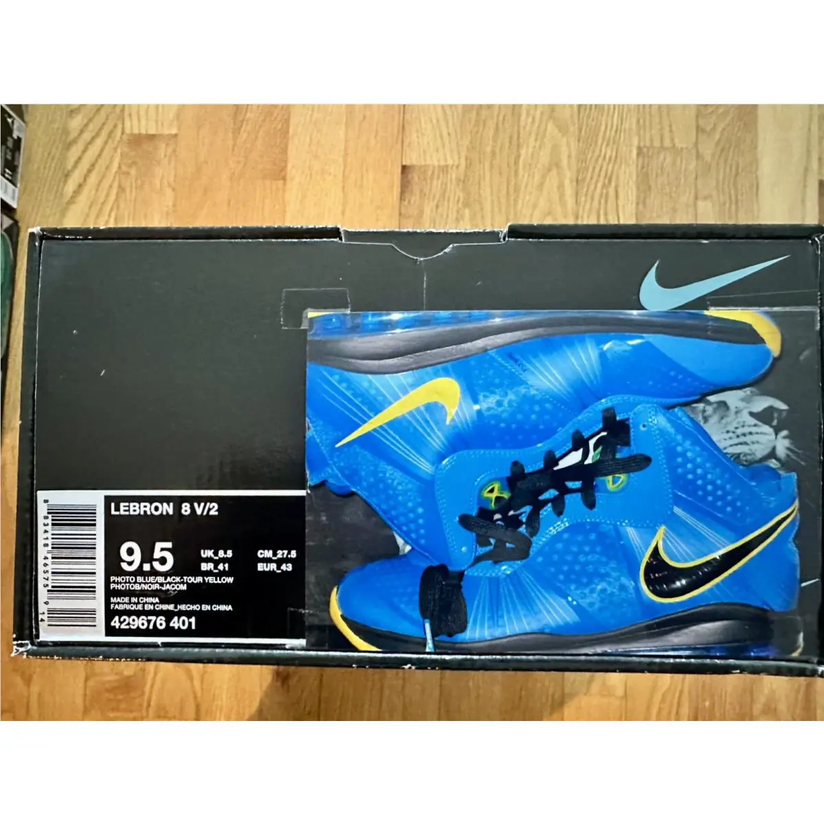 Nike shoes - Nike LeBron 8 V/2 - LeBron - 429676-401 - Blue, Manufacturer: Photo Blue/Black/Tour Yellow 7
