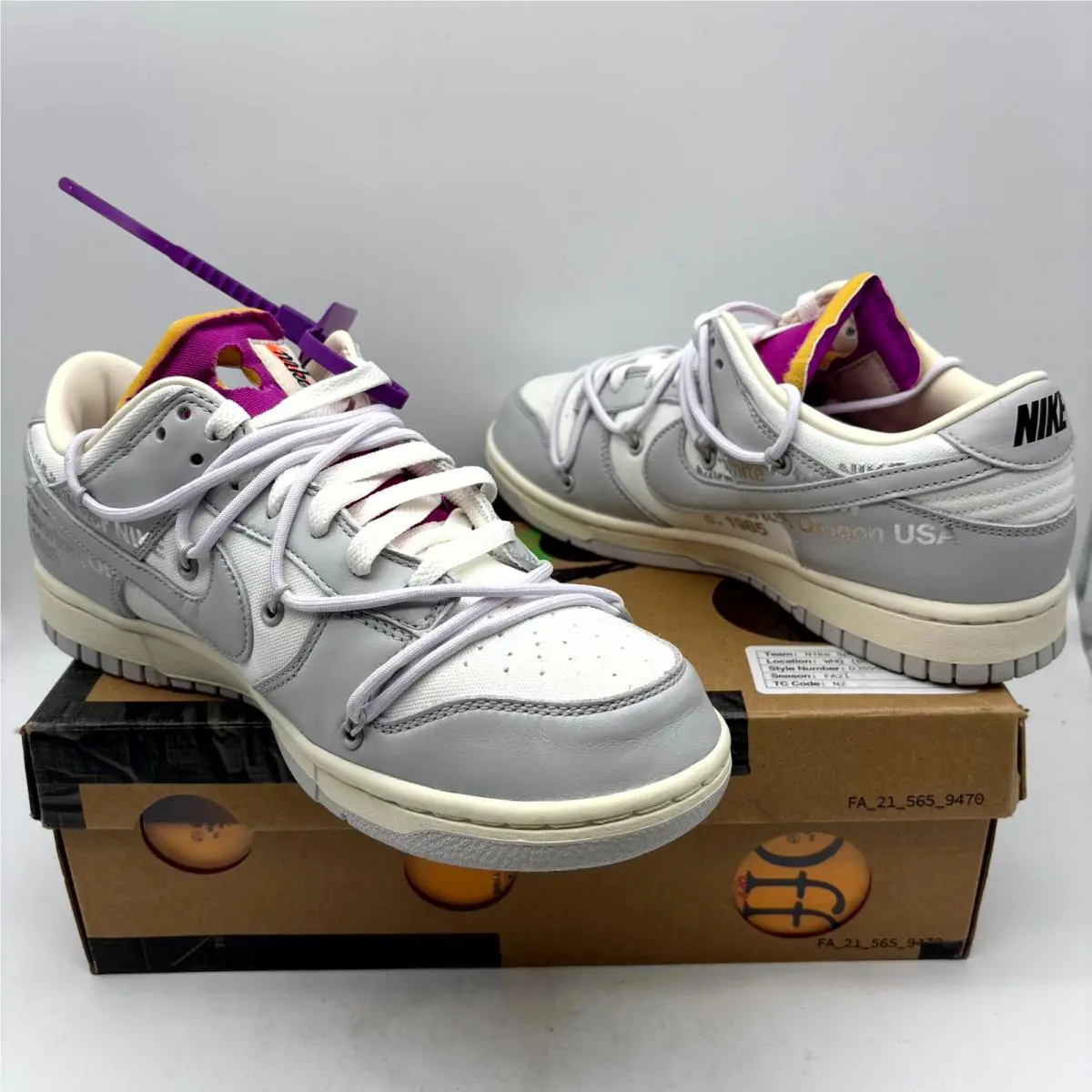 Nike shoes - Nike Dunk Low - Dunk Low - DM1602-118 - Gray Off-White (UPC: 195240889024) 1