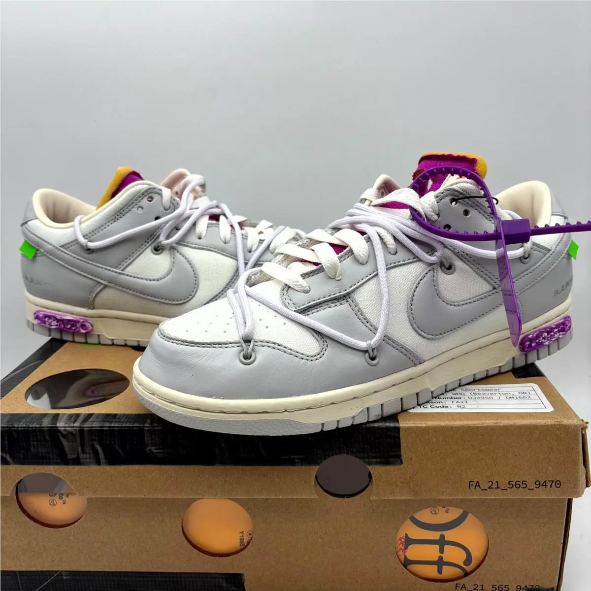 Nike shoes - Nike Dunk Low - Dunk Low - DM1602-118 - Gray Off-White (UPC: 195240889024) 2