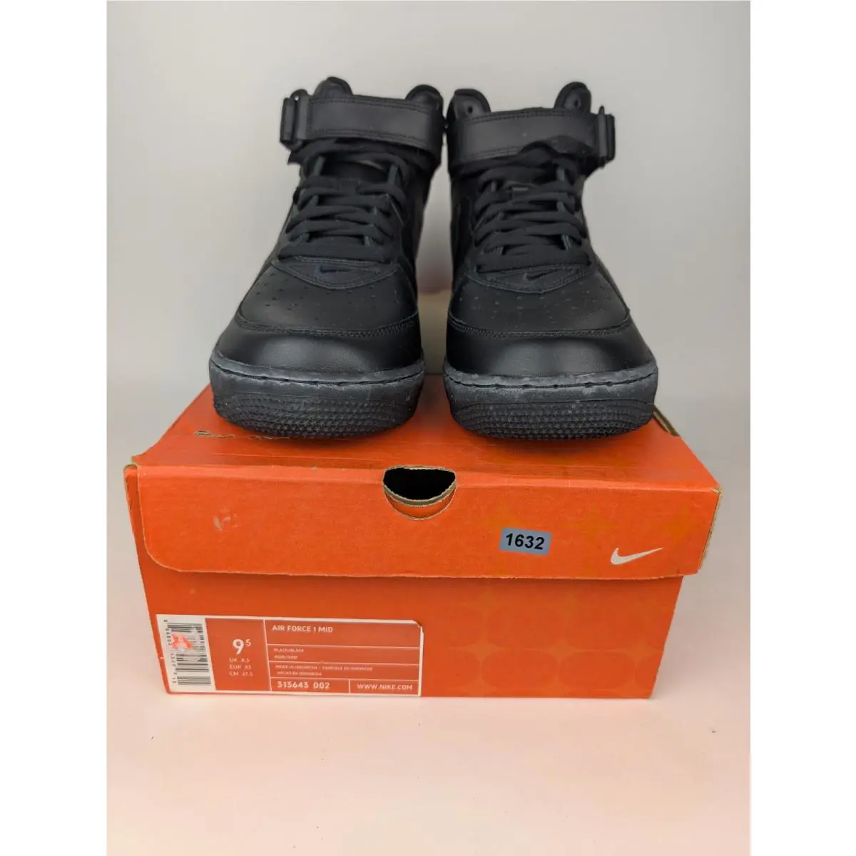 Nike shoes - Nike Air Force 1 - Air Force - 313643-002 - Black 1