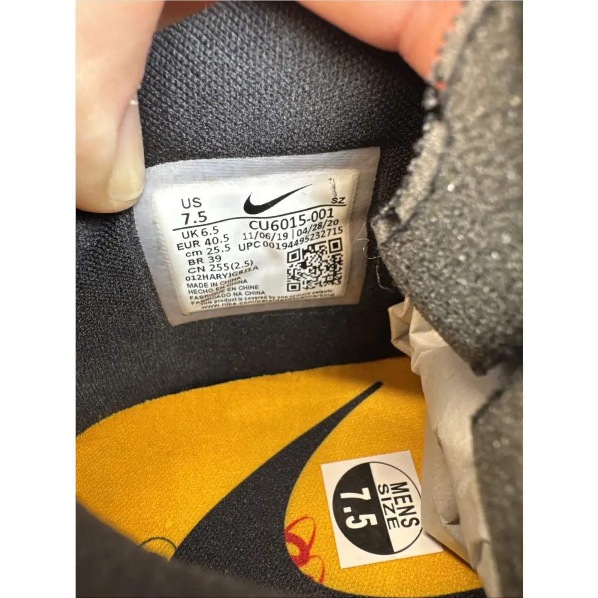 Nike shoes - x Off-White - CU6015-001 - Black, Manufacturer: Black/White/Green Strike (UPC: 0194495232715) 11