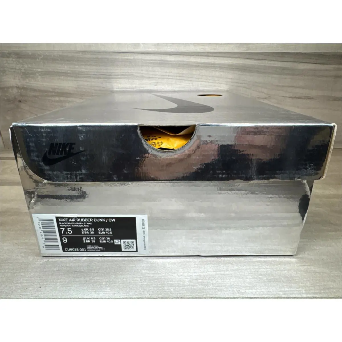 Nike shoes - x Off-White - CU6015-001 - Black, Manufacturer: Black/White/Green Strike (UPC: 0194495232715) 20