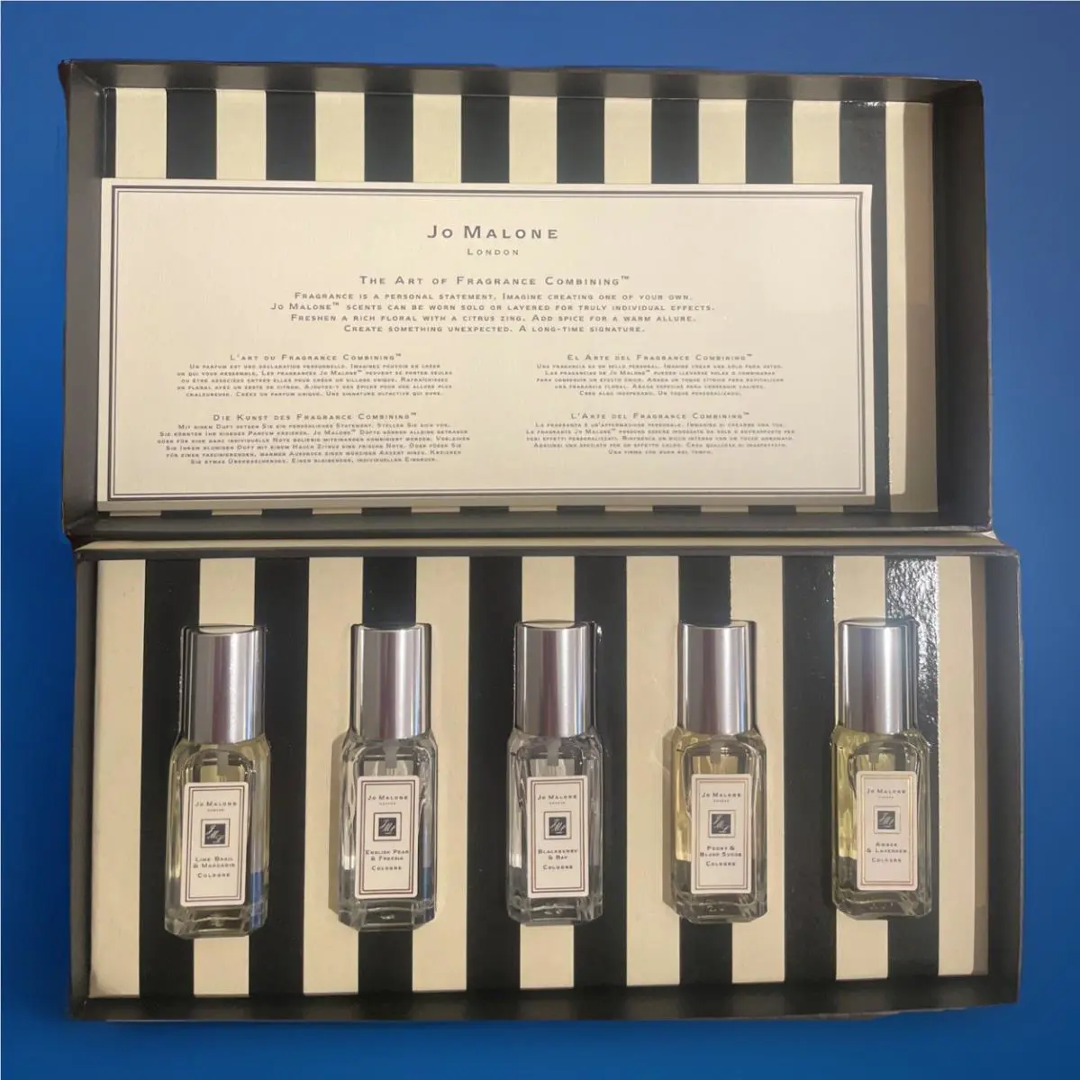Jo Malone The Art of Fragrance Cologne Combining Set W/box 5 Piece 9 ml ea