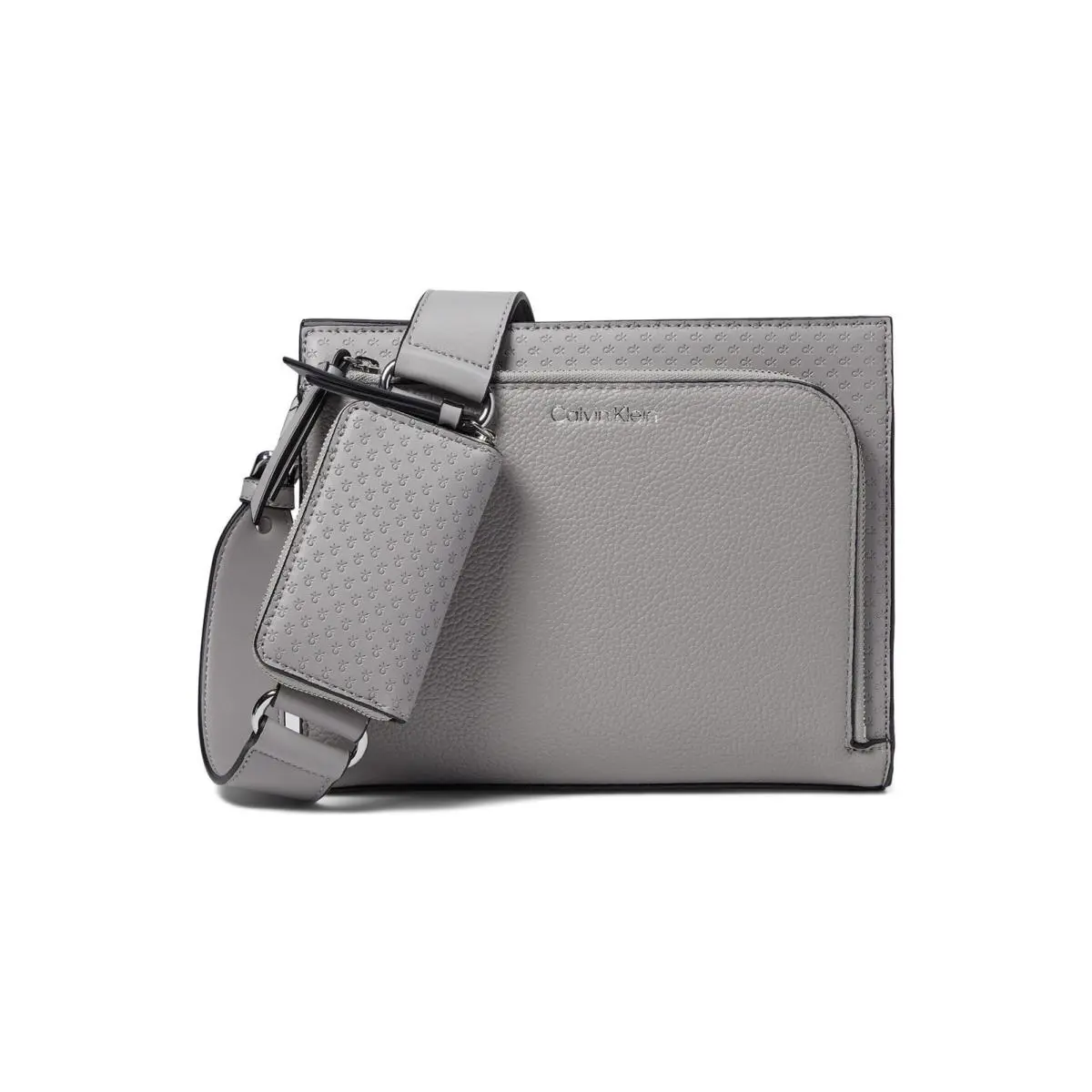 Calvin Klein Womens` Bay Crossbody Bag Stone