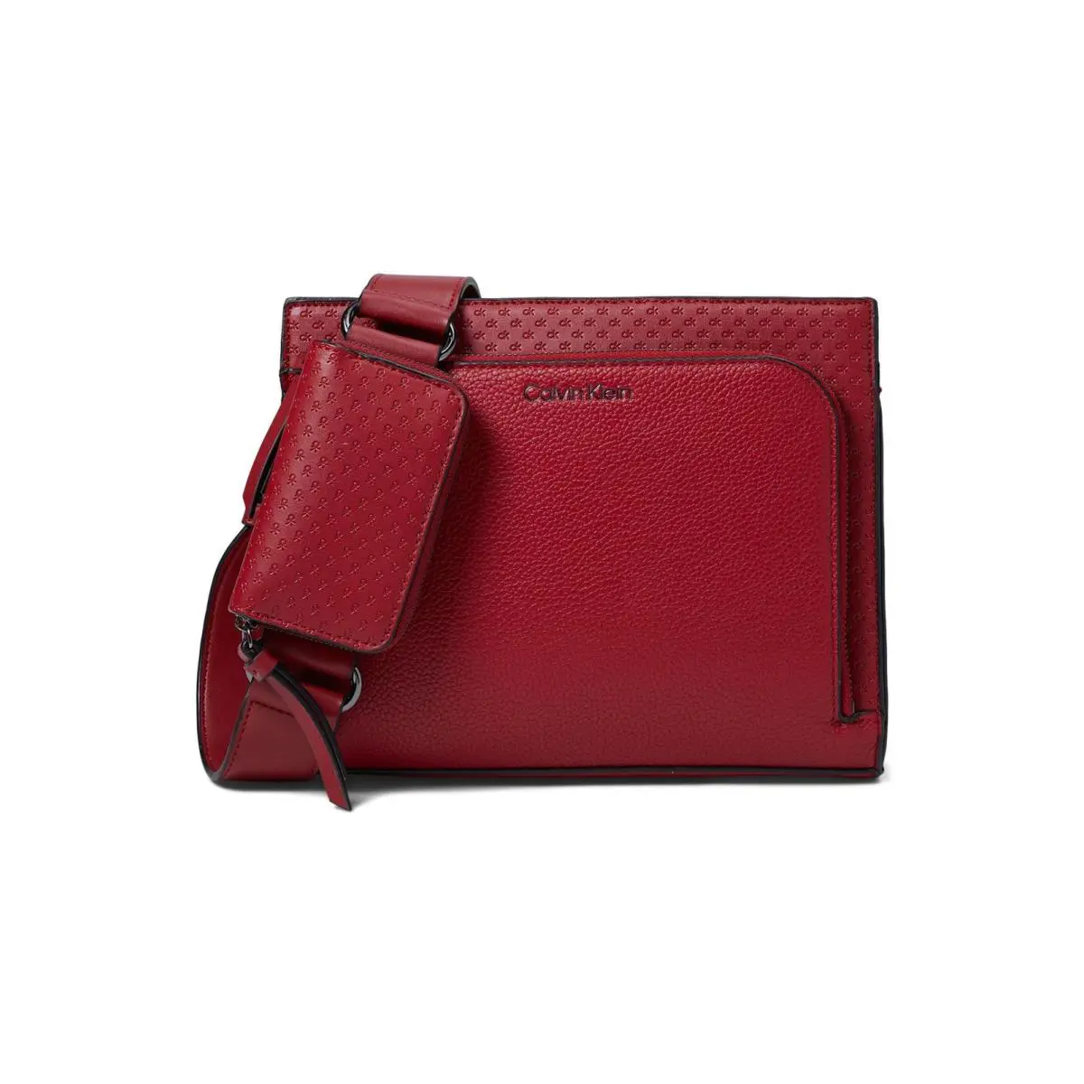 Calvin Klein Womens` Bay Crossbody Bag Ruby