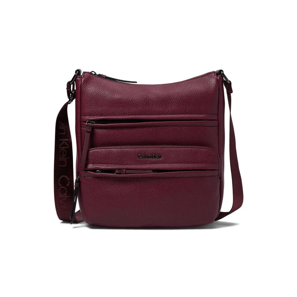 Calvin Klein Womens` Kiara Rocky Road Messenger Bag Deep Rouge