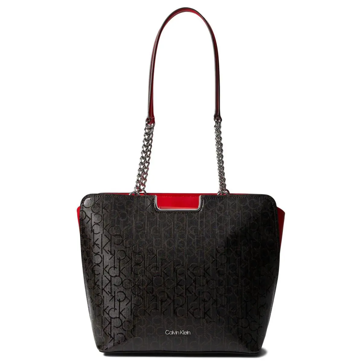 Calvin Klein Womens` Finley Tote Bag Brown/khaki/salsa