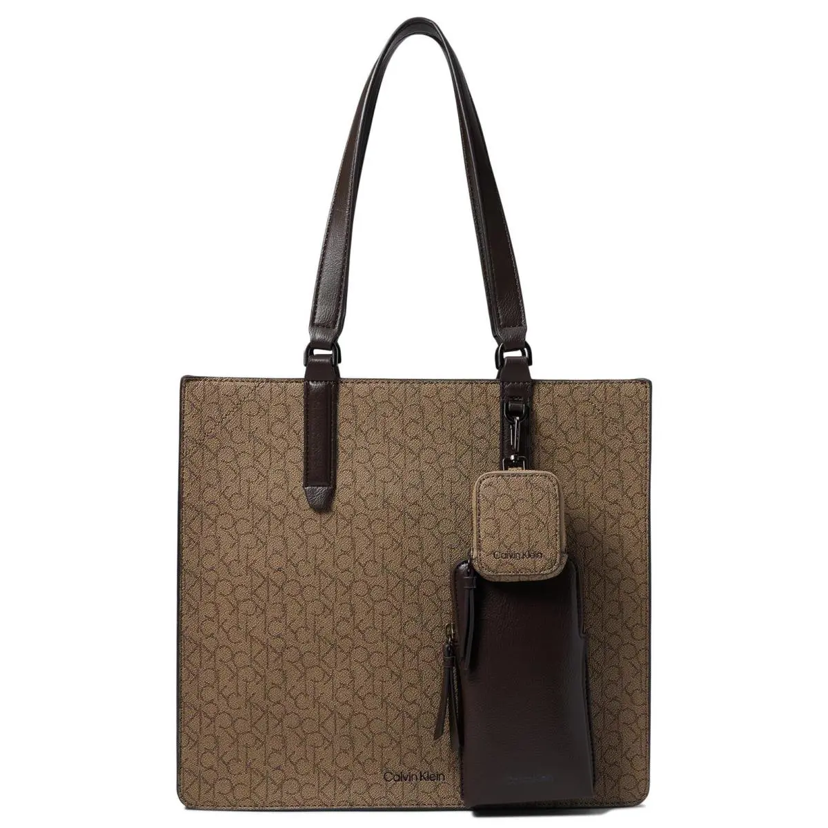Calvin Klein Womens` Gene Tote Bag Khaki/brown/java