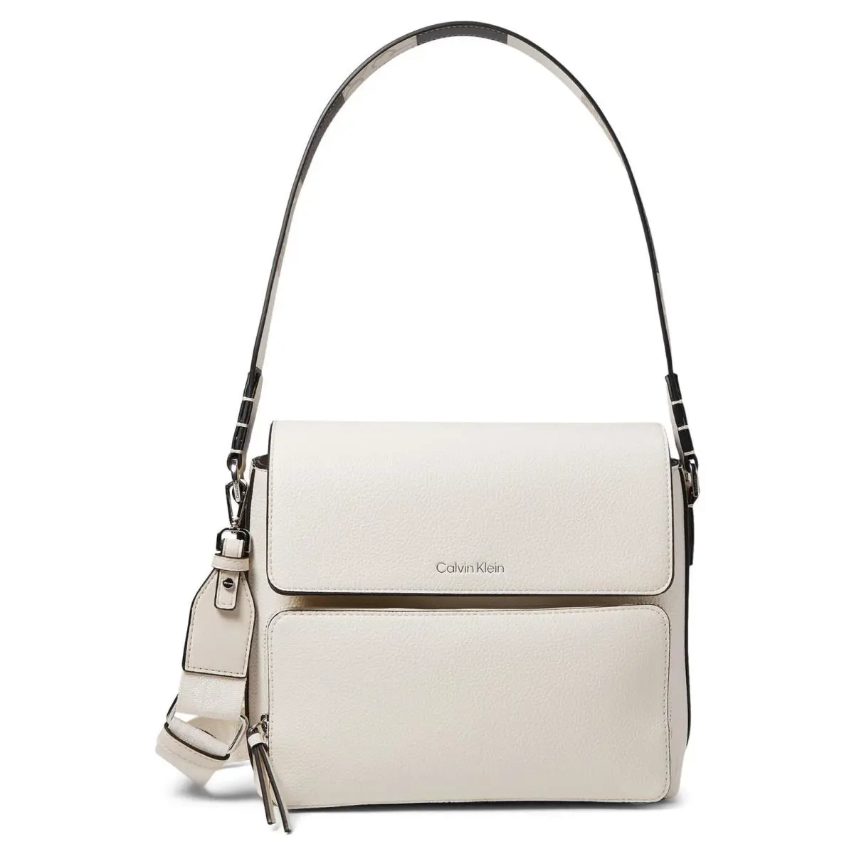 Calvin Klein Womens` Zenya Casual Shoulder Bag Cherub White