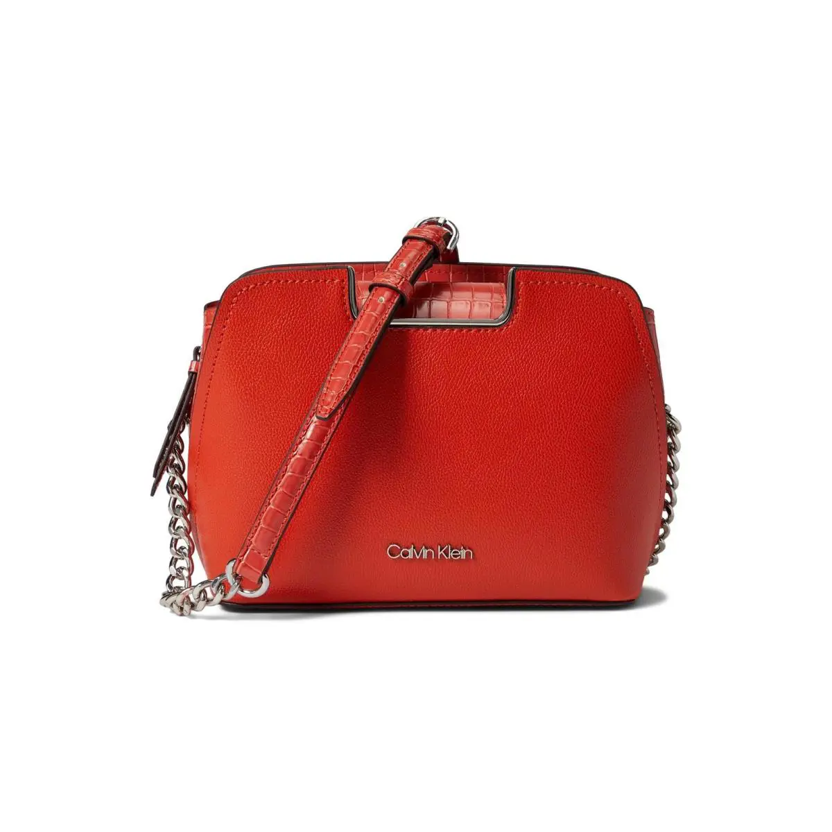 Calvin Klein Womens` Finley Crossbody Bag Spicy Orange