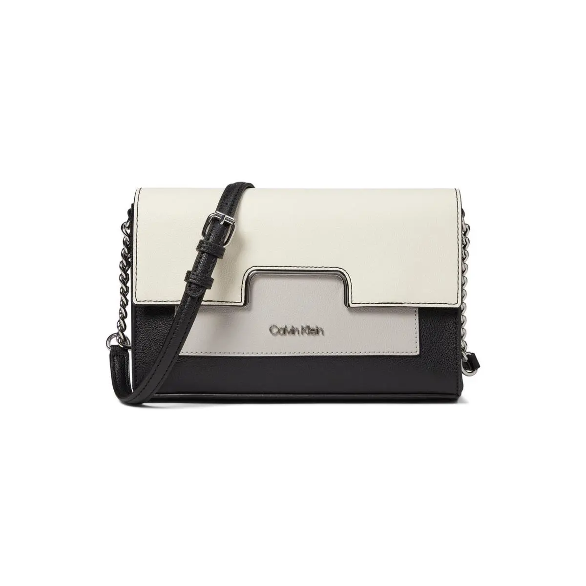 Calvin Klein Womens` Finley Tailored Crossbody Black/dove/white