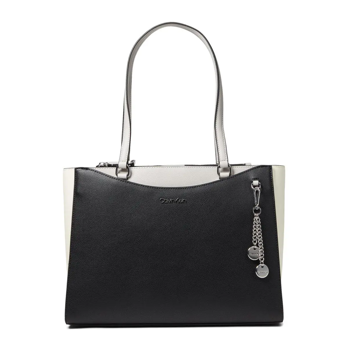 Calvin Klein Womens` Mavis Tailored Tote Bag Black/dove/white