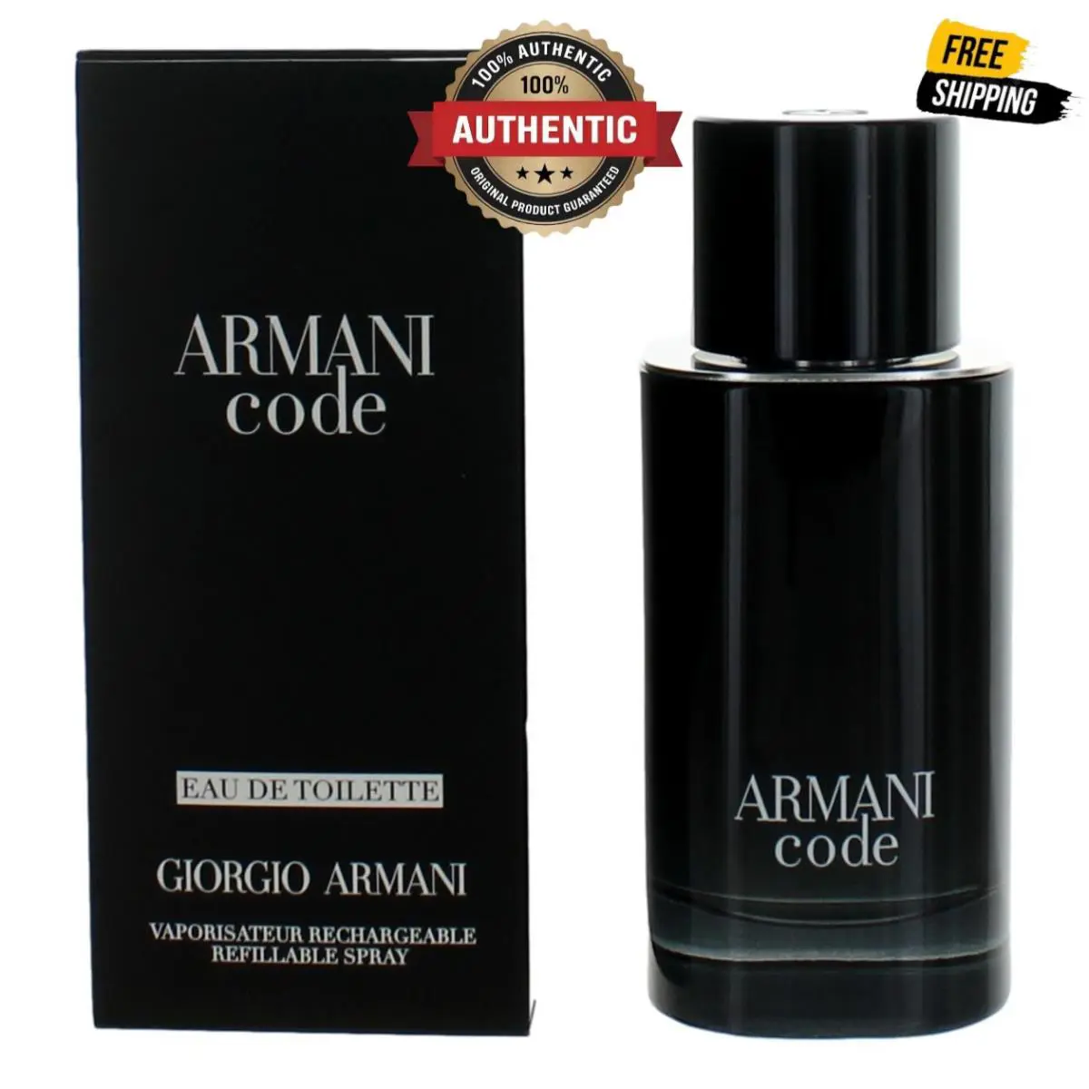Armani Code by Giorgio Armani 2.5 oz Edt Refillable Spray For Men