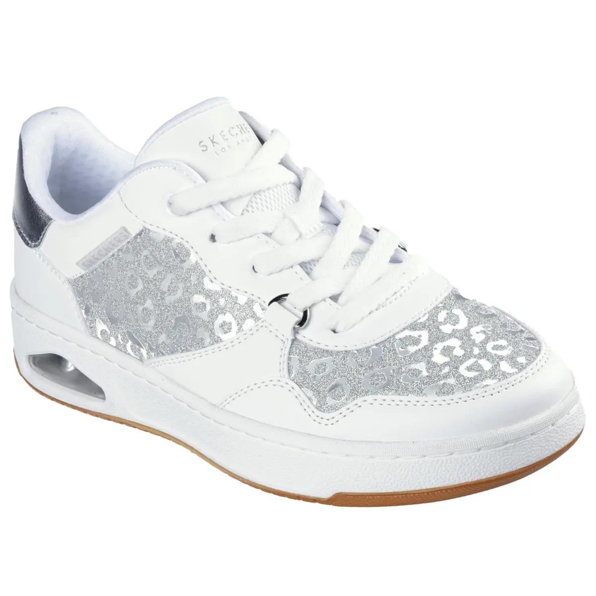 Skechers Street Womens Uno Ctl - Shiny Safari Bkpw 9 M US - white slvr