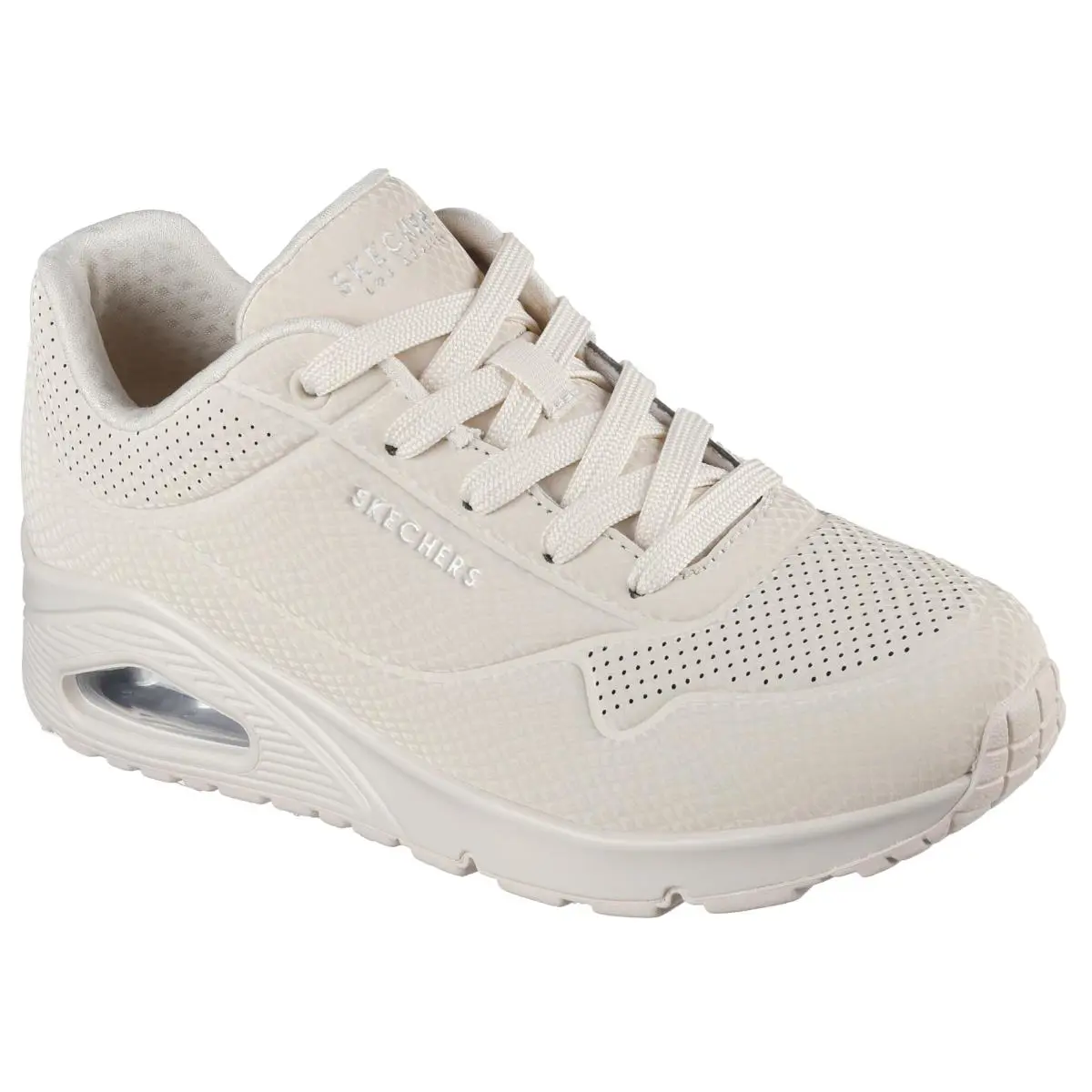 Skechers Street Womens Uno - Shiny Scale Bbk 8 M US - off white