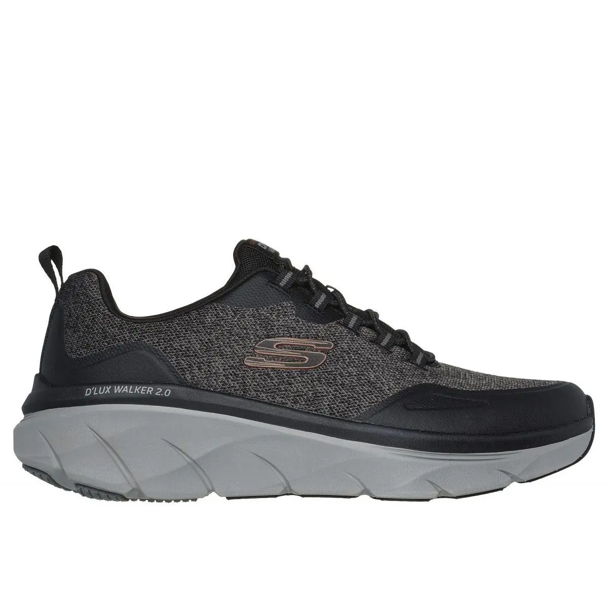 Skechers Men`s Relaxed Fit: D`lux Walker 2.0 - Steadyway Black/charcoal - 232719 - BLACK/CHARCOAL