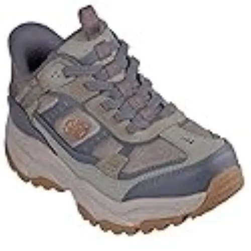 Skechers Men`s Vigor at Hands Free Slip-in Sneaker Olive/gray 7 Olive/gray - OLIVE/GRAY