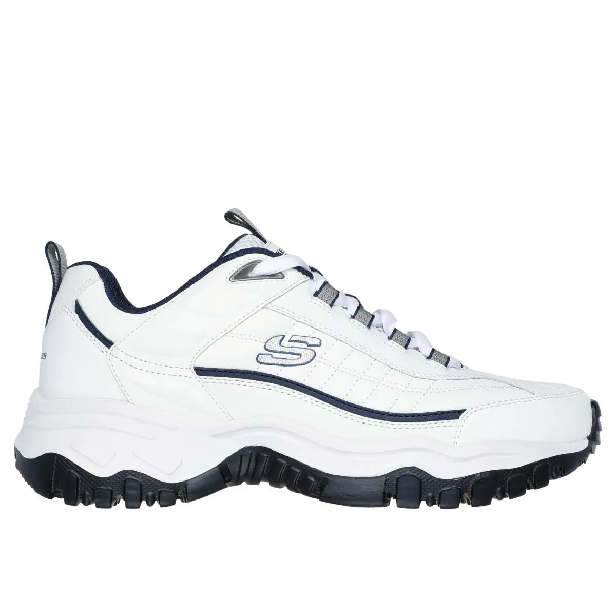 Men`s Skechers E`lite Afterburn Shoes Wide Width - White