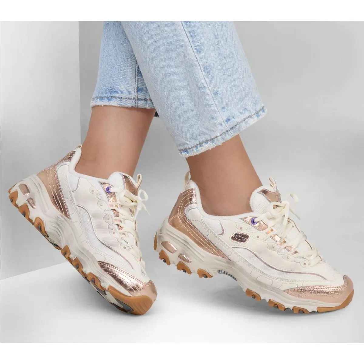 Skechers shoes - NATURAL / GOLD 8