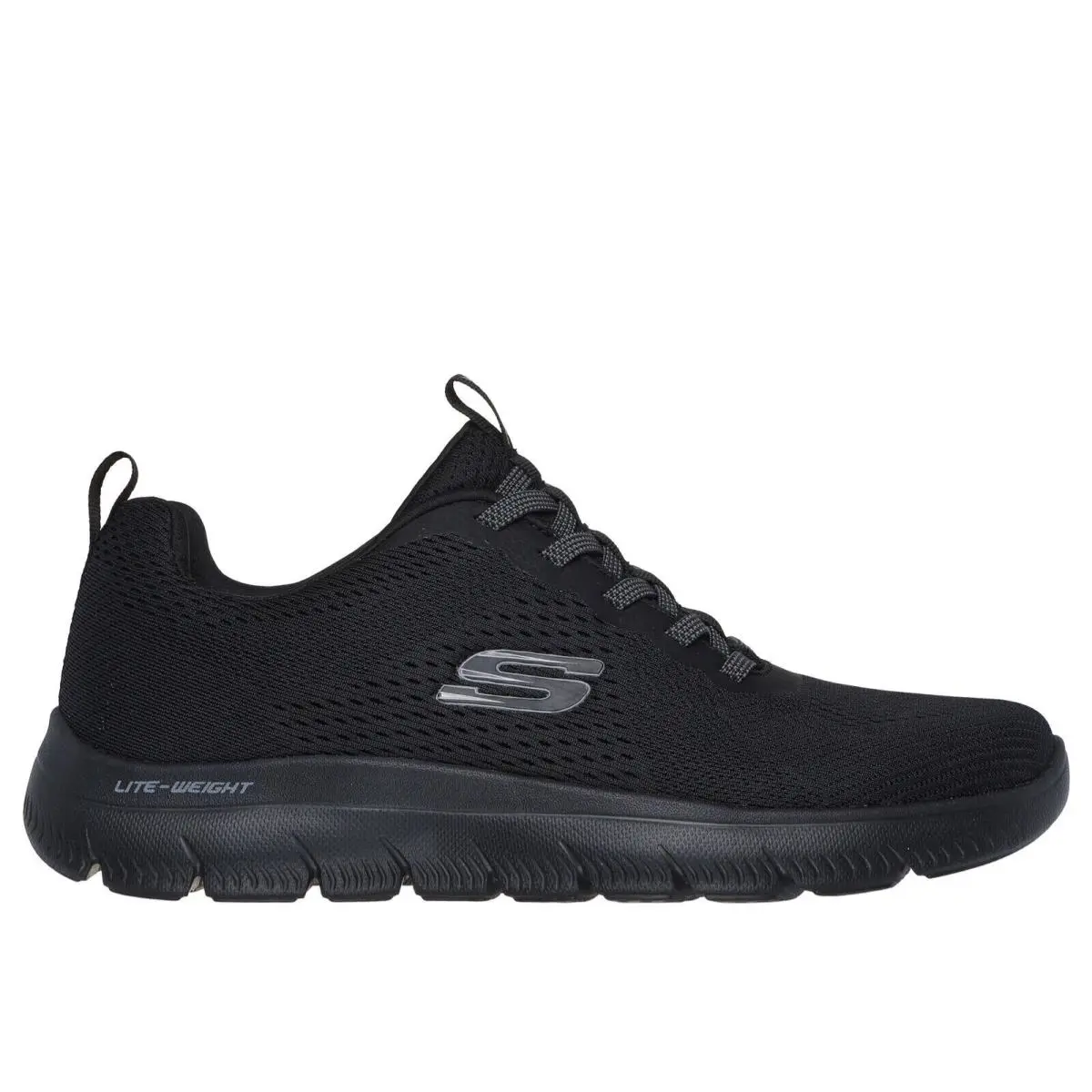Skechers Summits-eckler Black Sneakers Men`s Shoes Vegan Memory Foam Mesh - Black