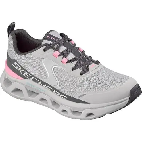 Skechers Women Shoes Glide Gray Altus Comfort Casual Memory Foam Lace Up 150519 - Gray / Pink